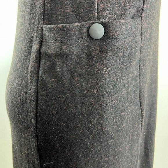 Cabi Cuddle Dress Size Small Black Burgundy Red Pockets Quarter Zip Style #4215 - Picture 6 of 10